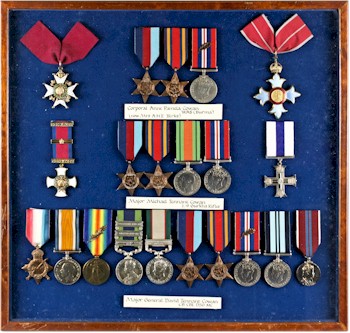 Military Medals awarded to Major General David Tennant 'Punch' Cowan, CB CBE DSO (and Bar) MC (1896-1983) and two other family members. Estimate: £20,000-£25,000.