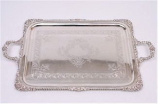 An Edward VII rectangular tea or serving tray. (FS17/231a).