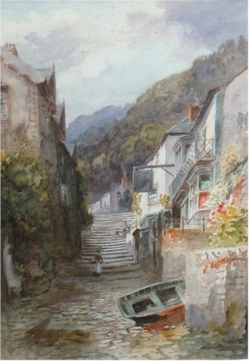 A View of Clovelly by Alfred Leyman, estimated at between £200 and £300. (EX63/118).