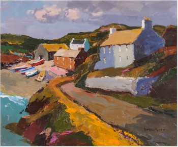 A work by Scottish Colourist Donald McIntyre entitled 'Road to the Shore', which
        is expected to sell for between £2,000 and £3,000.