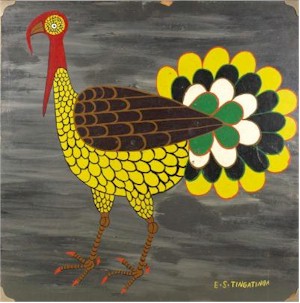 Turkey also painted by Edward Saidi Tingatinga (1932-1972) (HO73/70).