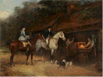 The other Heywood Hardy painting in the auction, entitled 'The County Smithy', fetched a respectable £8,000 (FS19/232).
