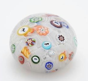 A Baccarat dated spaced millefiori paperweight is being offered (FS20/558) as part
        of the auction at Bearnes Hampton & Littlewood's much enlarged salerooms that
        now form a Centre of Auction Excellence in the South West of England.