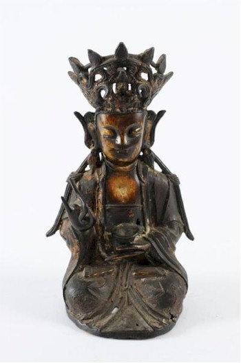 A Chinese gilt bronze statue of Bodhisattva that is attracting bids in the region of £5,000-£6,000 will go under the hammer
        at our South West of England Centre of Auction Excellence during three intensive days of selling across our salerooms in Devon.