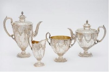 A Victorian four piece silver tea and coffee service (FS20/124), made in 1874, is expected to make between £1,500 and £2,000 at auction.