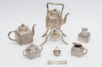 A Chinese Five Piece Silver Tea Set, Early 20th Century (FS20/111) offered in our Two Day Fine Art Sale starting on 23rd October 2013 at our salerooms in Exeter, Devon.

