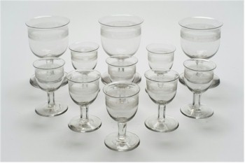 A suite of Waterloo (Cork) drinking glasses (FS21/463) that form part of the Penrose Waterford Glass Collection, which is being offered for auction on 22nd January 2014 at our Exeter salerooms and via Live Internet Bidding.