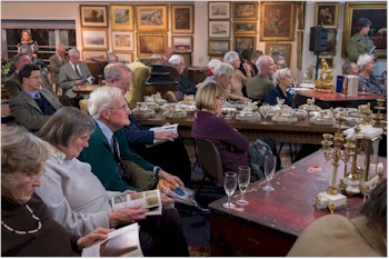 The talk was held in the Upper Saleroom at the South West Auction Centre, which itself is now around one third larger after the alterations to
        the salerooms was completed late last year.
