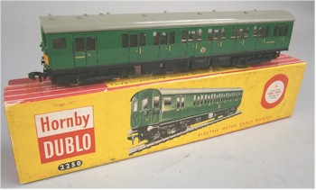 A Hornby Dublo 2250 2-Rail Electric Motor Coach Brake/2nd (SC18/689). Estimate: £80-£120.