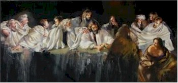 The Last Supper (SF16/53) painted by the Plymouth artist Robert Lenkiewicz that sold for £80,000 in March 2010.