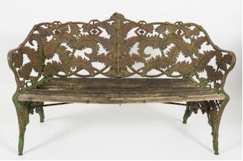 A Victorian Coalbrookdale style cast iron garden set (FS22/973) is being offered in the auction with a pre-sale estimate
        of £600-£800.