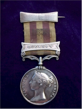 An Indian Mutiny Medal (1857-58) with one clasp awarded to Driver Thomas Cope, F
        Troop, Royal Horse Artillery, which carries a pre-sale estimate of £250-£350.