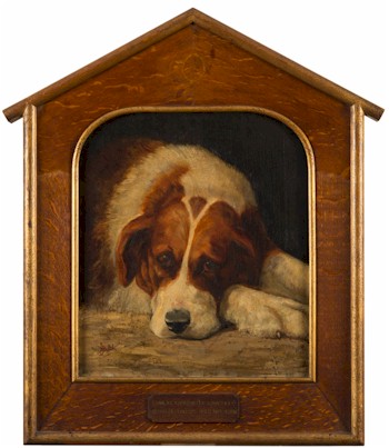 Our Summer 2014 Fine Art Auction has more emphasis on dogs than cats with this rather wonderful St Bernard called 'Luna' (FS23/284).