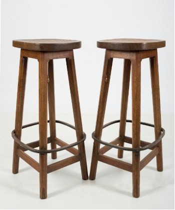 A Set of Six 'Mouseman' Oak Bar Stools by Robert Thompson of Kilburn (FS23/780)
        that are being offered in our Two Day Fine Art Sale starting on 8th July 2014 at
        our auction rooms in Exeter, Devon.
