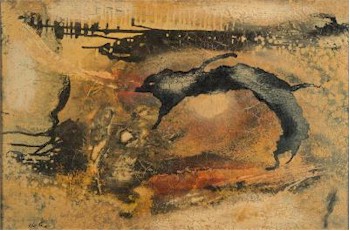 Leap, 1955 (FS23/222) by the late artist Paul Jenkins (1923-2012) sold for £5,800.