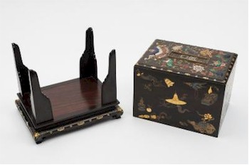 Another major highlight of the Fine Art Sale was the price realised for this stunning and rare Chinese embellished hardwood box on a stand (FS23/496), which
        went under the hammer for £36,000.