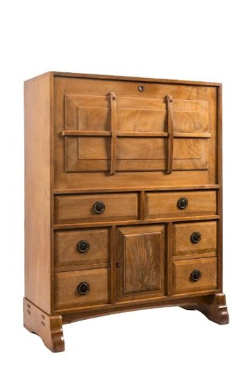 The 20th century furniture section is well-represented and includes this secretaire cabinet (FS24/868)
        in walnut by Peter Waals (1870-1937), which is estimated at £4,000-£6,000.