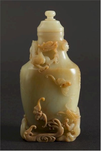 Chinese pieces were in demand in the Works of Art auction too: this Chinese carved jade vase and cover (FS24/620) caused a stir
        when it sold for £12,500.