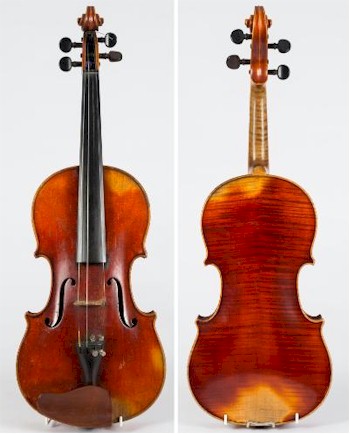 A German violin (FS25/612) carries a pre-sale estimate of £600-£800.