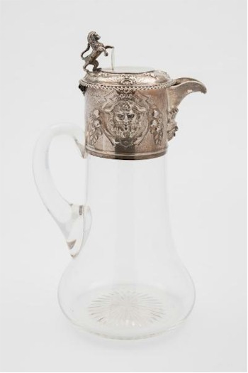 A Victorian silver mounted claret jug (FS25/135) carries a pre-sale estimate of £500-£700.