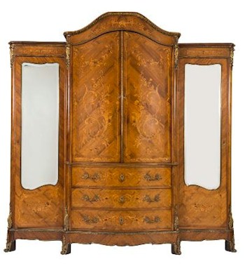 A 19th century kingwood, floral marquetry and gilt metal mounted armoire (FS25/819) is also being offered in the furniture auction.