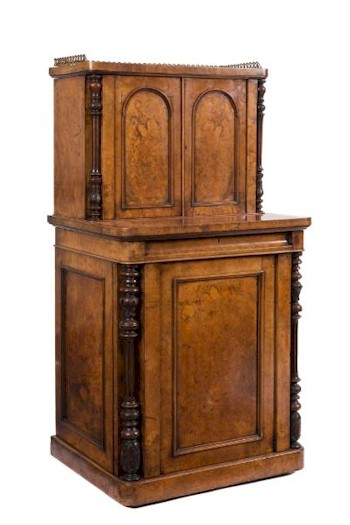 A Victorian burr walnut veneer writing cabinet (FS25/802) is expected to realise
        between £800 and £1,200.