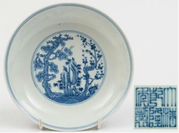 The demand for Chinese porcelain remains strong. A Chinese blue and white 'Three Friends of Winter' saucer dish
        (FS25/468) with a Qianlong seal mark sold for £10,000.