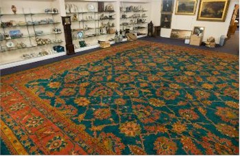 The very large Turkish Carpet (FS25/751) was fiercely thought over by telephone
        and internet bidders and finally realised £15,000 at our Westcountry Saleroom Complex
        in Exeter.