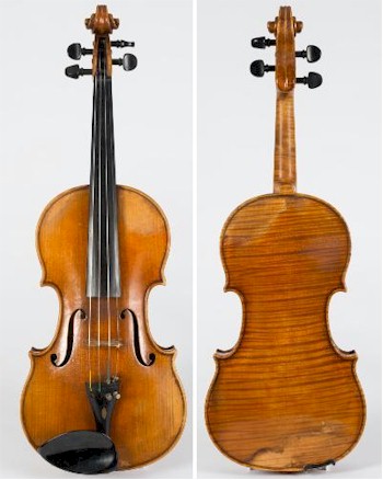 The violin made by Fritz Arnold Bruckner (FS25/611) attracted a winning bid of £1,700 in the Works of Art auction.