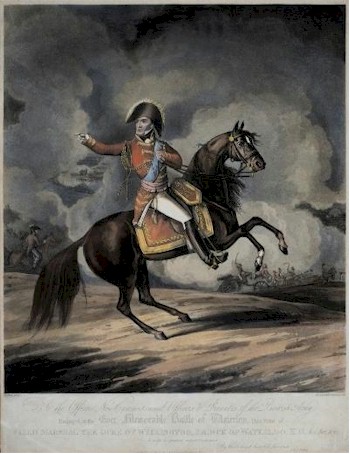 A print of The Duke of Wellington in a typically heroic pose published by S&J Fuller (BK13/359).