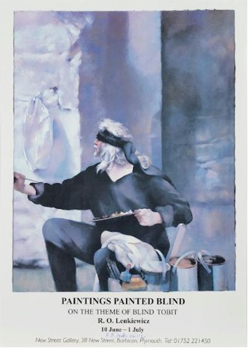 Another of the exhibition posters in The Lenkiewicz Legacy Sale: Paintings Painted Blind on the Theme of Blind Tobit (SF20/10).