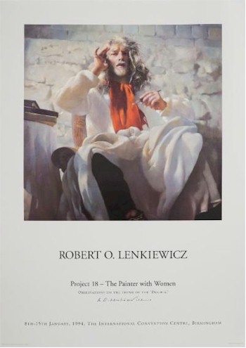 An exhibition poster for Project 18: The Painter with Women (SF20/7) - one of several included in the auction.
