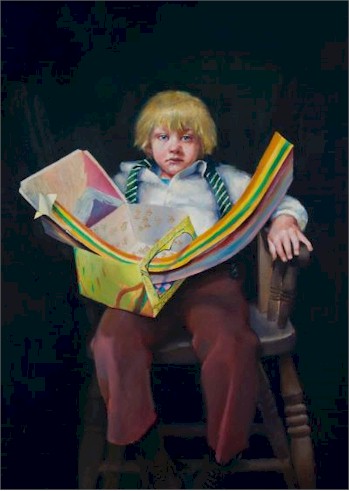 A study of Mark Pierce with Rainbow (SF20/59) by Robert Lenkiewicz from the 1980s Local Education Project, which makes [tragic] sense
         in the context of Lenkiewicz claiming that modern education amounted to 'the mass spiritual
        slaughter of the young'.