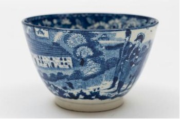 A 19th Century Blue and White 1815 Wellington and Blucher Waterloo Commemorative Tea Bowl (MA15/46) carries a pre-sale estimate of £200-£300.