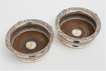 This pair of George IV Silver Coasters (FS27/133) were made in London in 1823 and are inviting offers of £600-£800.