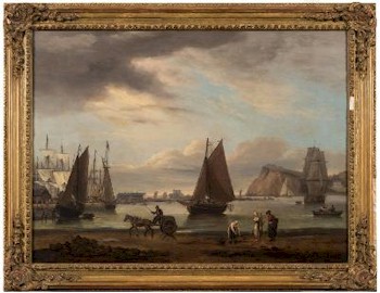 Teignmouth Harbour (FS28/413) by local artist Thomas Luncy (1759-1837) did particularly well going under the hammer for £14,000.