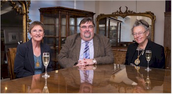 Jill Grainger (left) with Bearnes Hampton & Littlewood Chairman Richard Bearne and Deputy Lord Mayor Cllr Lesley Robson.