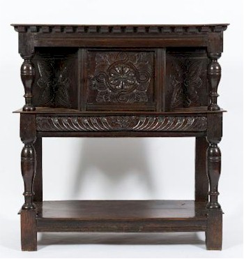 The aak furniture also includes this 17th Century Carved Oak Court Cupboard (FS29/898).