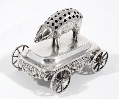 A rare late George III Silver Table Top Novelty Toothpick Holder produced in London in 1819 (FS29/151) is simply delightful!