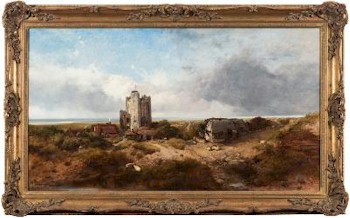 Orford Castle, Suffolk (FS29/411) by Henry Bright (1814-1873) is also being offered in the sale.