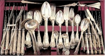 A Matched Silver King's Pattern Flatware Service (FS29/47) by various makers and with differing dates is included in the silver auction of the
       sale, which will also offer online bidding for those unable to attend the salerooms in person.