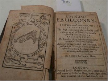 Falconry by Simon Latham, published in 1658 (BK15/492).