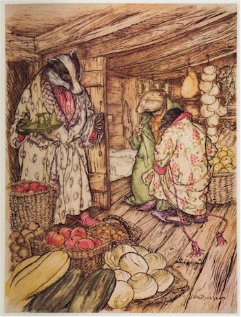 An illustration by Arthur Rackham in a limited editon of Kenneth Grahame's Wind in the Willows (BK15/63a). The book is estimated at £500-£700
        and is being sold in Book Auction on 23rd March 2016 in Exeter.