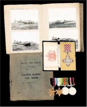 A WWII Air Force Cross Group of Five awarded to Flight Lieutenant Gerald R Haggas AFC, together with Log Books, Papers and Related Books (SC22/318).
