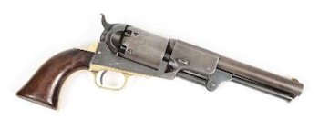 A Colt Dragoon, Third Pattern Single Action 6 Shot Percussion Revolver (SC22/112) from circa 1850 carries 
        a pre-sale estimate of £1,000-£1,500.