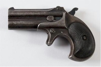 A .41 Calibre Rimfire Double Barrelled Over and Under Remington Derringer Pistol (SC22/97). Bidders who cannot attend the auction in person
        will be able place bids live over the Internet.
