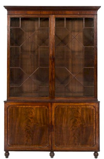 An Early 19th Century Mahogany Library Bookcase (FS31/1028) has a pre-sale estimate of £1,000-£1,500.
