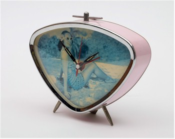 A kitsch/vintage/retro alarm clock that attracted Daniel Goddard's eye..