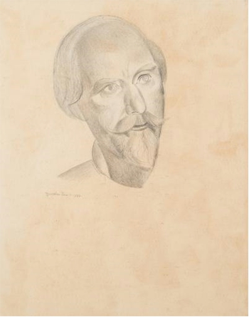 Portrait of Augustus John (FS32/308) by the artist Percy Wyndham Lewis (1882-1957)
        realised £10,000 in October 2016.
