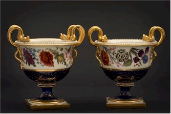 The ceramics section includes a fine pair of Flight, Barr & Barr (Worcester) Two-handled
        Urns (FS34/844).